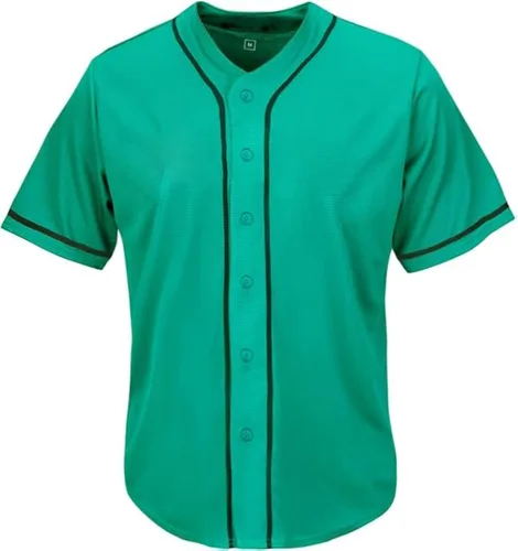 Vista 7 de KUAIPAO Camiseta de béisbol en blanco, camisa de manga corta, uniforme deportivo para hombres y mujeres (blanco, negro, rojo, azul, S-3XL)