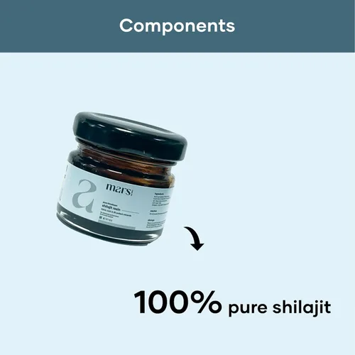 Vista 4 de mars by GHC Resina pura Shilajit del Himalaya (paquete de 3) Alimentada con ácido fúlvico Fuerza, resistencia e inmunidad Resina Shilajit pura