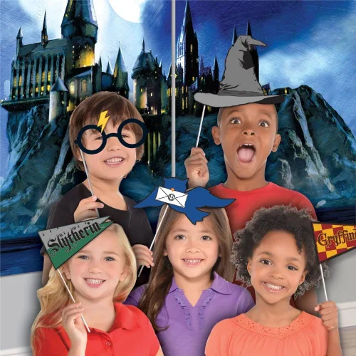 Vista 4 de Harry Potter - Set de 15 escenarios multicolor con accesorios, colorido, perfecto para fiestas temáticas y eventos