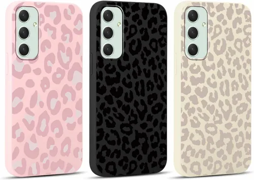 Vista 84 de Pack de 2 fundas con estampado de guepardo para Samsung Galaxy A03s 4G de 6.5", fundas de diseño de patrón de leopardo de lujo, de silicona suave