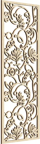 Vista 161 de Caspian Paneles de pared de madera con calado decorativo perforado, 9 3/8 pulgadas de ancho x 24 3/8 pulgadas de alto x 1/4 de alto, cereza