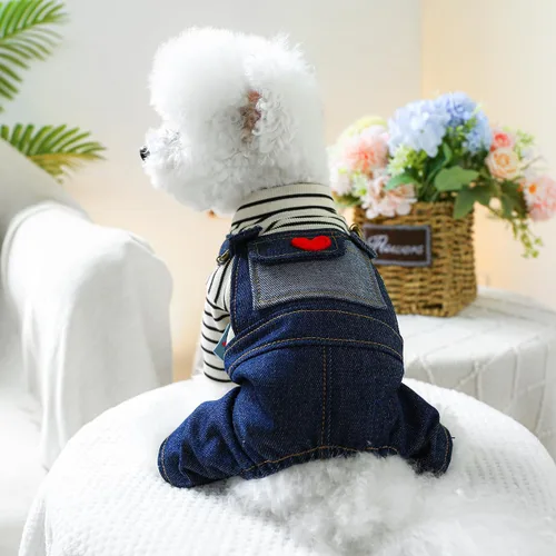 Vista 25 de Ropa de invierno para perros, overoles elegantes para mascotas para perros pequeños y medianos, lindo mono para cachorros, ropa clásica para perros