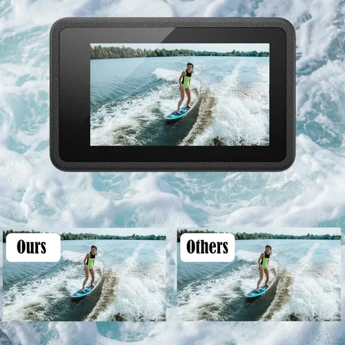 Vista 5 de PCTC Protector de pantalla para cámara DJI OSMO Action 4, protector de lente Osmo Action 4 + película de pantalla LCD de vidrio templado + cubierta