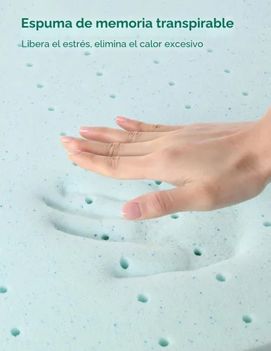 Vista 6 de BABELIO - Colchón de espuma viscoelástica para cuna de bebé y niño pequeño de doble cara tamaño estándar, con funda impermeable extraíble