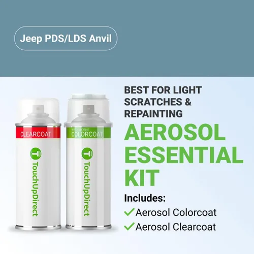 Vista 8 de TouchUpDirect PDS/LDS Anvil Compatible con pintura de retoque exacta para Jeep, aerosol - Kit esencial