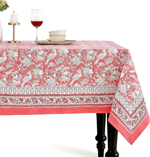 Vista 16 de CPC - Mantel cuadrado 100% algodón, 60 x 60 pulgadas, estampado de bloques indios, mantel para bodas, primavera/verano, barbacoa, verde ágata