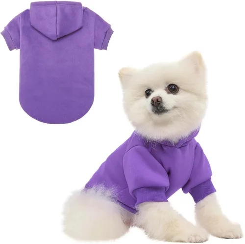 Vista 24 de BINGPET - Sudaderas con capucha de seguridad para perros, suéter para cachorros, abrigos para perros para clima frío, suéter con capucha abrigado