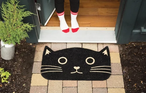 Vista 2 de Felpudo Jubilee con forma de gato negro, 1 EA