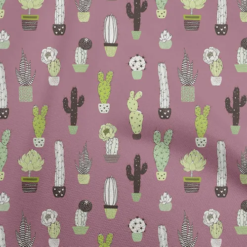 Vista 12 de oneOone Cotton Flex Black Fabric Cactus Quilting Supplies Print Sewing Fabric by The Yard 40 Inch Wide-9C