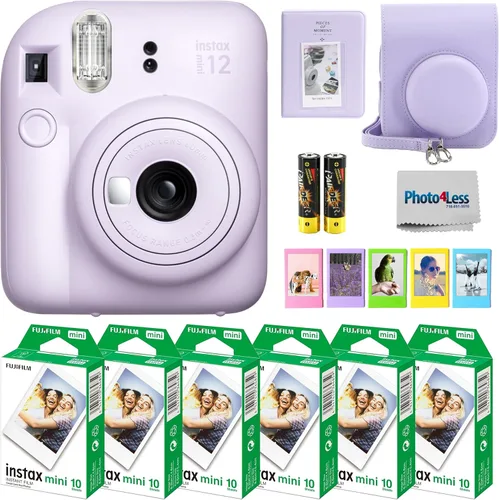 Vista 11 de Fujifilm - Paquete de cámara instantánea Instax Mini 12 con película instantánea Fujifilm Instax Mini (60 hojas) y accesorios que incluyen estuche