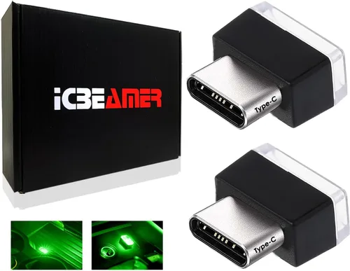 Vista 17 de ICBEAMER Smart USB 1-Paquete (Azul) Luz de Noche LED Automática Plug-in Miniatura para Coche, Van, Pickup, Camión, Interior, Maletero, Iluminación