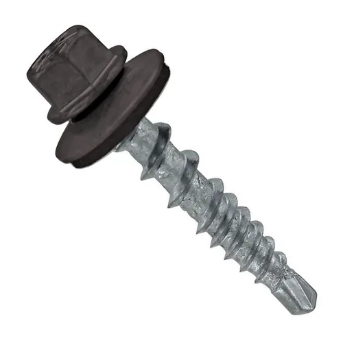 Vista 47 de Fasteners Plus ST Fastening Kwikseal Woodbinder Tornillos de Metal a Madera #10 X 1 Burgundy con Arandela de Goma EPDM, 250 Unidades - Diseñados
