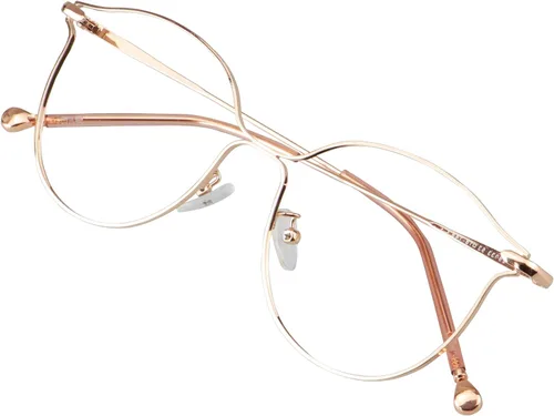 Vista 10 de VisionGlobal Lentes de bloqueo de luz azul para mujer, antifatiga ocular, lectura en computadora, elegante marco ovalado