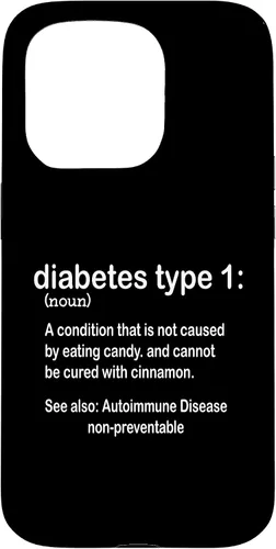 Vista 14 de Funda gráfica divertida para diabetes para iPhone 16 tipo 1
