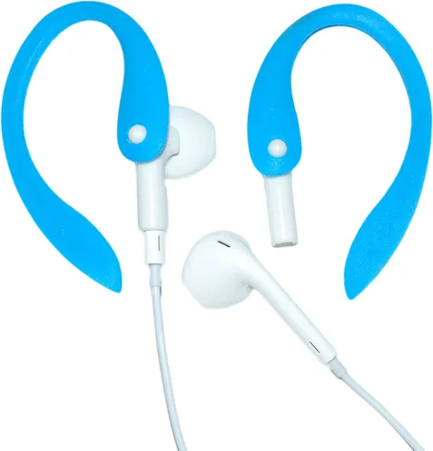 Vista 4 de Flex - Compatible con tus auriculares con cable Apple iPhone Se fija a tus auriculares con cable para modelos de iPhone (azul)