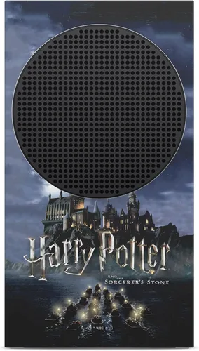 Vista 2 de Head Case Designs Calcomanía de vinilo con licencia oficial del castillo de Harry Potter, funda de vinilo para juegos compatible con consola Xbox