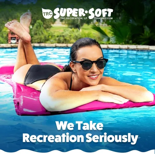 Vista 7 de TRC Recreation Foam Swimming Pool Float, Floating Water Lounger, Splash 1.25” Blanco