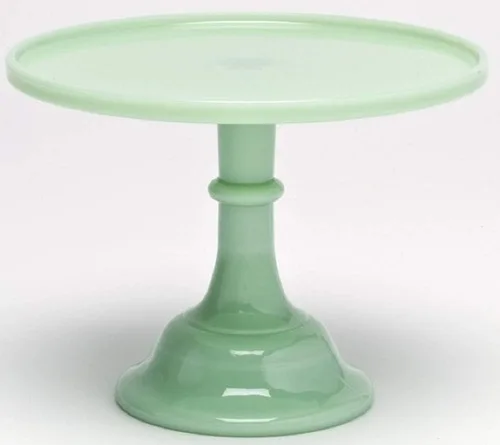 Vista 7 de Bandeja de pastelería para pastelería/soporte para cupcakes, patrón liso y simple, hecho en Estados Unidos, vidrio Mosser USA