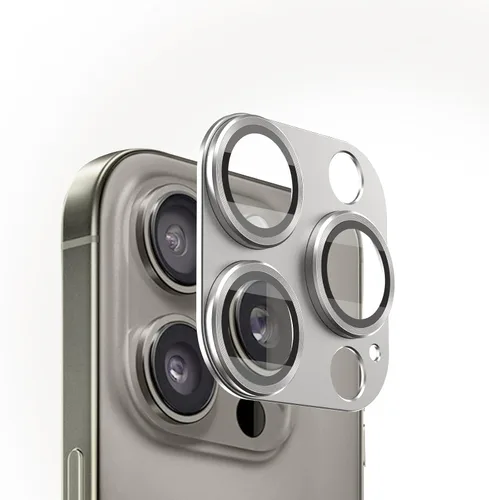 Vista 9 de [Negro] [Paquete de 2] Protector de lente de cámara para iPhone 15 Pro/15 Pro Max, cubierta de cámara de vidrio templado Ultra HD 9H, compatible