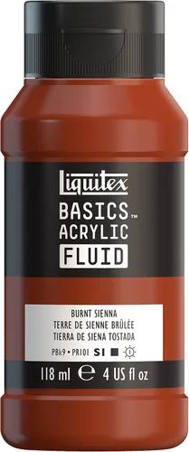 Vista 37 de Liquitex BASICS - Pintura acrílica fluida, botella de 4 onzas, tono permanente carmesí lizarina Super Versatile, Fine Art Pigments; Fluid