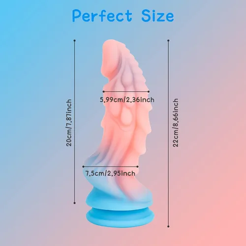 Vista 3 de Juguetes sexuales realistas con consolador monstruo: consolador anal grande de 8.66 pulgadas con fuerte ventosa para jugar con manos libres