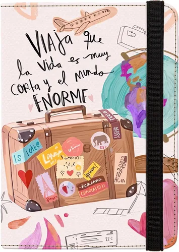 Vista 15 de Soporte para pasaporte, bonita funda para pasaporte, cartera de viaje con ranuras para tarjetas de crédito, cartera de pasaporte RFID impermeable