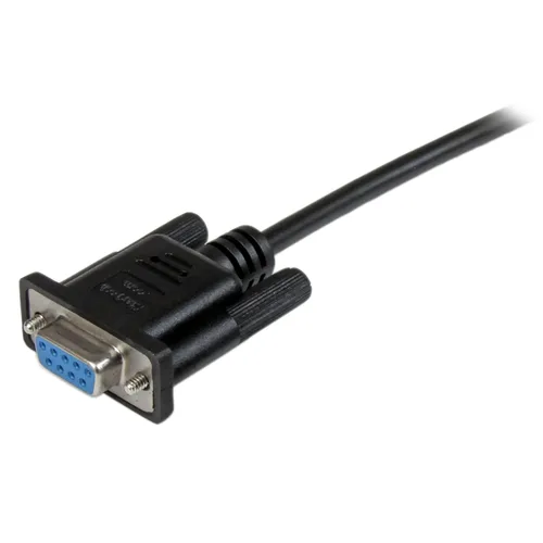 Vista 6 de StarTech Adaptador USB a serie RS232 de 1 puerto y cable de módem nulo DB9 RS232 de 6.6 ft negro serie F/F - DB9 hembra a hembra - Cable de módem