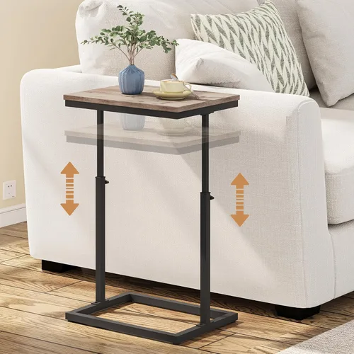 Vista 17 de TUTOTAK Mesa auxiliar, mesa auxiliar, mesa de sofá alta, mesa de sofá, sala de estar, dormitorio, negro TB01BK083P