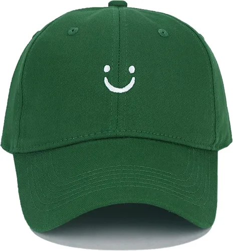 Vista 20 de Umeepar Gorra de béisbol con cara sonriente para mujeres y hombres, ajustable, de perfil bajo, de algodón, sin estructura, para papá