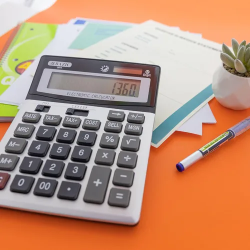 Vista 5 de BAZIC Calculadora de escritorio de 12 dígitos con cálculo de ganancias y funciones fiscales (3011) profit and tax functions for everyday math at a