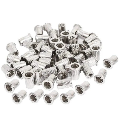 Vista 6 de 30 piezas de tuercas remachables de acero inoxidable 1/4-20 Tuercas de remache roscadas Rivnuts Nutsert 1/4-20UNC