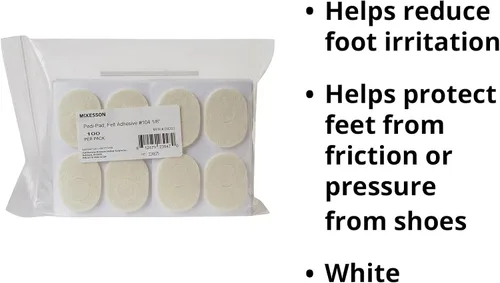 Vista 5 de McKesson Pedi-Pad - Adhesivo de fieltro, pie, tamaño 104, 1/8 pulgadas, 100 unidades (paquete de 2)