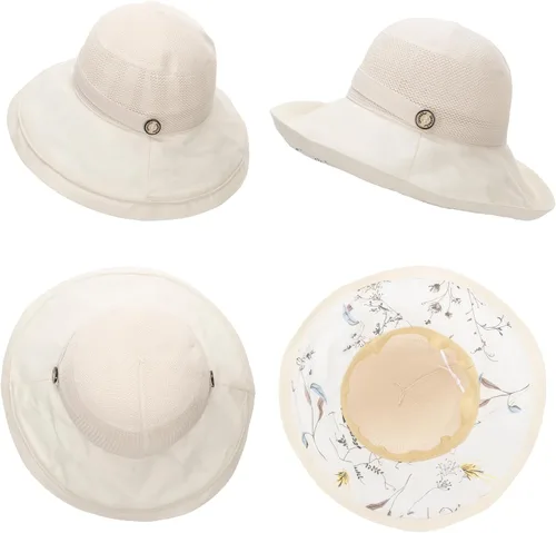 Vista 5 de Sombrero de playa con protección UV para el sol de verano Beige