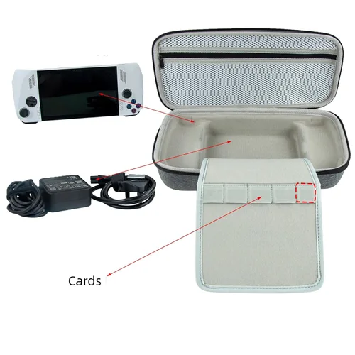 Vista 2 de EVA Carrying Case for ROG Ally Game Console and Charger Storage Protective Travel Bag Cover for ROG Ally