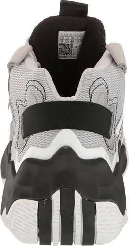 Vista 3 de adidas Exhibit B Mid Tenis de baloncesto para mujer, Core WhiteGold MetallicCloud White