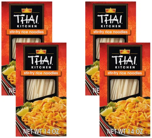 Vista 25 de Thai Kitchen Fideos de arroz salteados, sin gluten, sin OMG, dos ingredientes, cocción rápida, para Pad Thai y otros platos salteados, 14 onzas