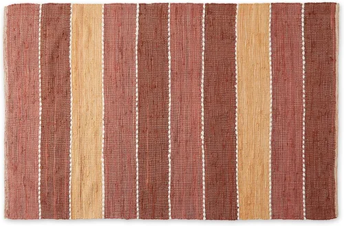 Vista 15 de DII Colección Chindi Rug Collection, reversible, hilo reciclado, teñido a mano, 2 pies 3 pulgadas x 6 pies, jadeíta