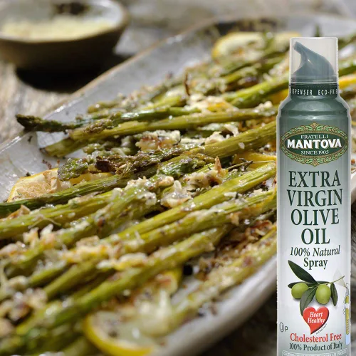 Vista 6 de Mantova Spray de Aceite de Oliva Extra Virgen de 8.5 onzas, Botella de Spray - Controla la Cantidad de Aceite - Ideal para Ensaladas y Cocina