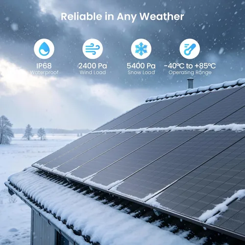 Vista 7 de Panel solar bifacial de 450 W, monocristalino tipo N 16BB, doble vidrio, diseño de módulo dual antisombra, hasta 25.6% de eficiencia de conversión