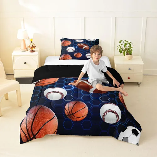 Vista 14 de Erosebridal Juego de edredón de bandera estadounidense tamaño individual para niños y adolescentes, juego de ropa de cama de camuflaje, edredón