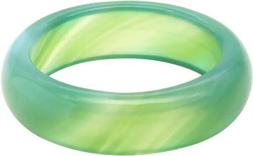 Vista 5 de GYRMMUE Anillos de jade de cristal verde natural para mujer y hombre, anillo de piedras preciosas de buena suerte, anillos de jade verde, anillo