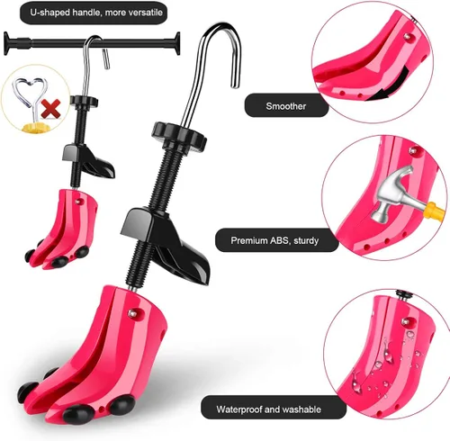 Vista 2 de JJDPARTS Estirador de zapatos, par de expansores de zapatos de 4 vías para mujeres y hombres