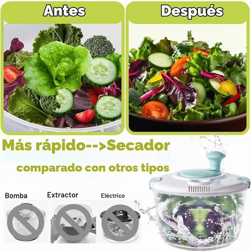 Vista 4 de Molinillo grande de ensalada de 4.8 cuartos de galón con tapa