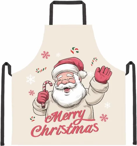 Vista 71 de Dreaweet Delantal de cocina unisex con cuello ajustable de Navidad