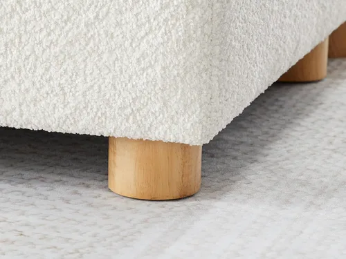 Vista 6 de VANOMi Sofá modular seccional, sofá biplaza de 2 asientos para sala de estar, color blanco crema