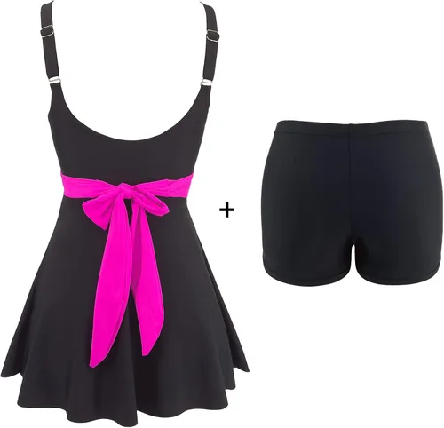 Vista 6 de SuperPrity trajes de baño de dos piezas para mujer, prenda superior con volantes, prenda inferior con cintura alta