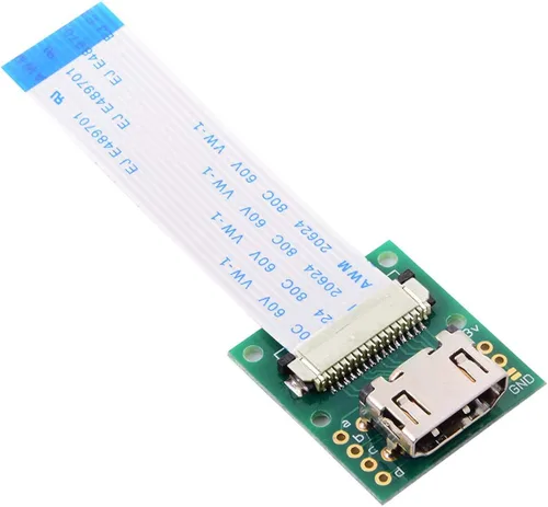 Vista 2 de cablecc Módulo de cámara Raspberry PI a HDMI tipo A macho HDTV FPC cable plano 2.0 in apto para PES001