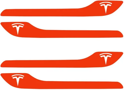 Vista 38 de IPG Kit de 4 calcomanías para manija de puerta de Tesla Model 3/Model Y (juego de 4) con logotipo de Tesla (fibra de carbono negra)