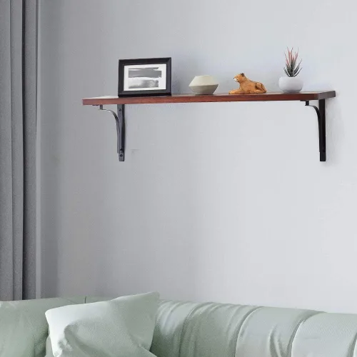 Vista 2 de Coral Flower Estantes flotantes para montaje en pared, moderno, rústico, de madera, para decoración del hogar, dormitorio, baño, sala de estar