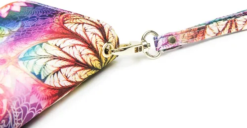 Vista 4 de LOVESHE Cartera de mujer con bloqueo RFID y cremallera alrededor de la cartera de mano para mujer